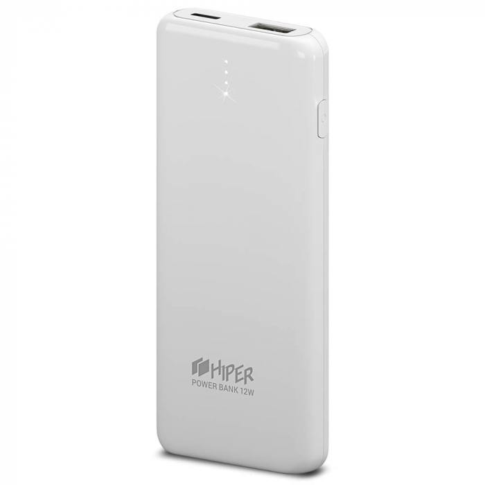 

Внешний аккумулятор Hiper PSL8000 Li-Pol 8000 mAh 2.4A 1xUSB 1xType-C белый
