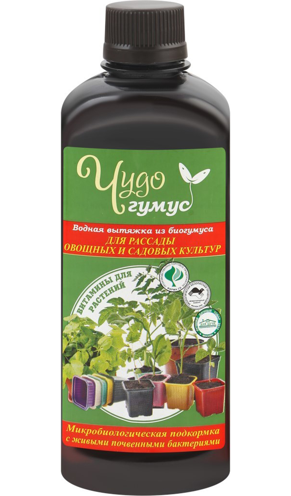 

Органическое удобрение Чудо Гумус для рассады овощных и садовых культур 330 мл