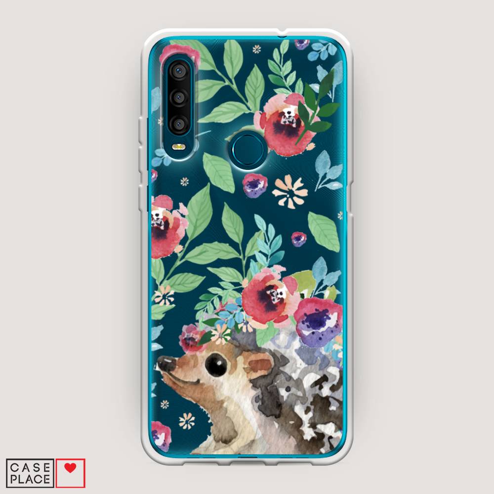 

Чехол Awog на Alcatel 1SE (2020) / Алкатель 1SE (2020) "Ежик в цветах акварель", Разноцветный, 171250-2