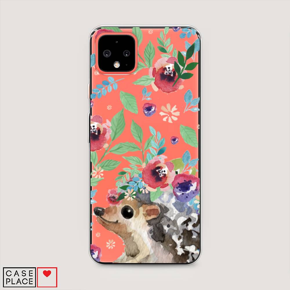 

Чехол Awog на Google Pixel 4 XL "Ежик в цветах акварель", Разноцветный, 270550-2