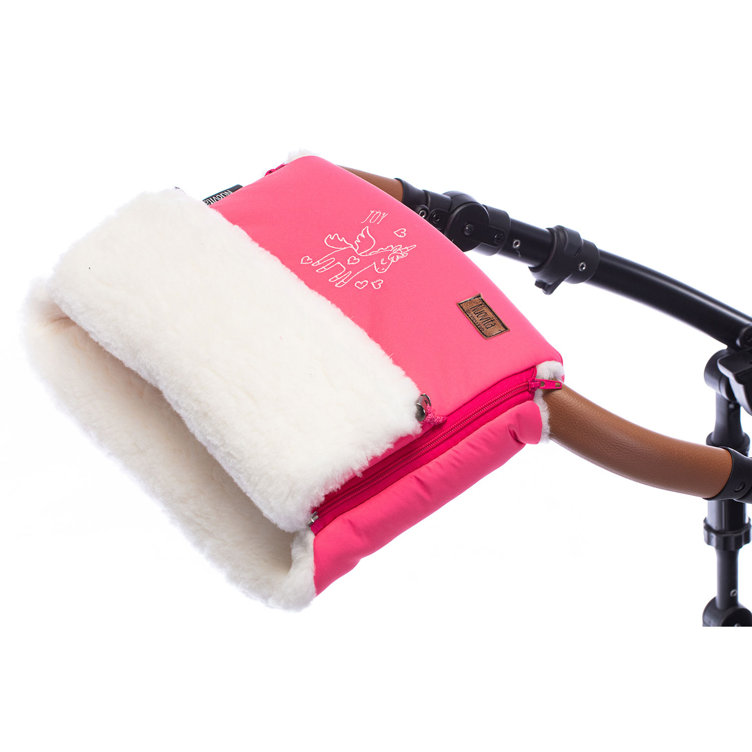 Муфта меховая для коляски Nuovita Islanda Bianco, цвет розовый