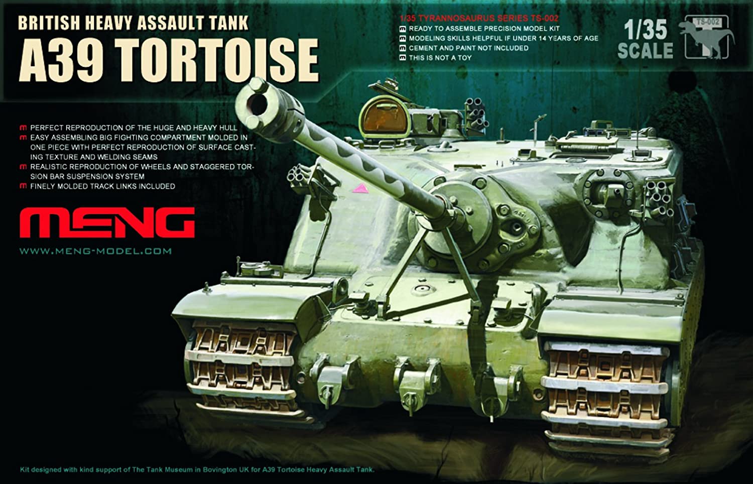

Сборная модель Meng 1/35 Английская САУ A39 TORTOISE (Черепаха) TS-002