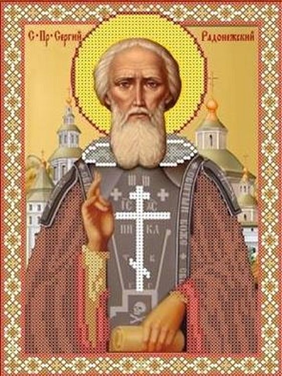 

Рисунок на ткани «Святой Сергий Радонежский»