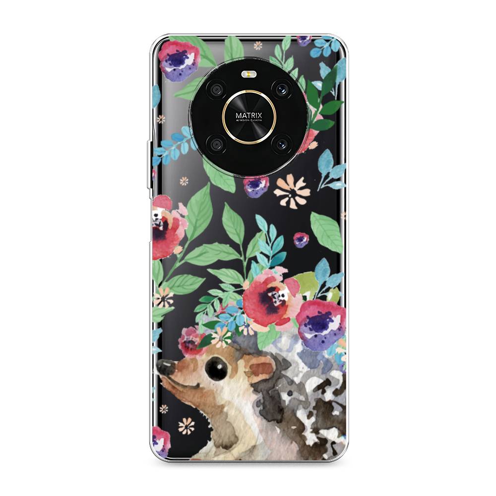 

Чехол Awog на Honor X9 4G/Magic4 Lite 4G "Ежик в цветах акварель", Разноцветный, 6108150-2