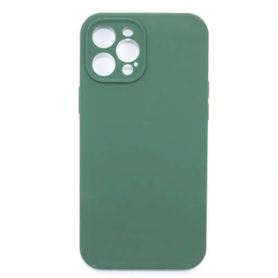 фото Чехол iphone 12 pro silicone темно-зеленый nobrand