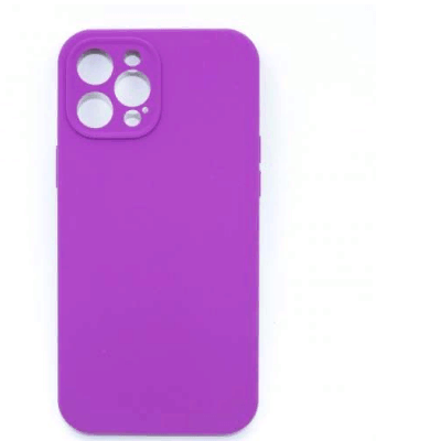 фото Чехол iphone 12 pro silicone ws (без лого, в прозрачном пакете) (фиолетовый) nobrand