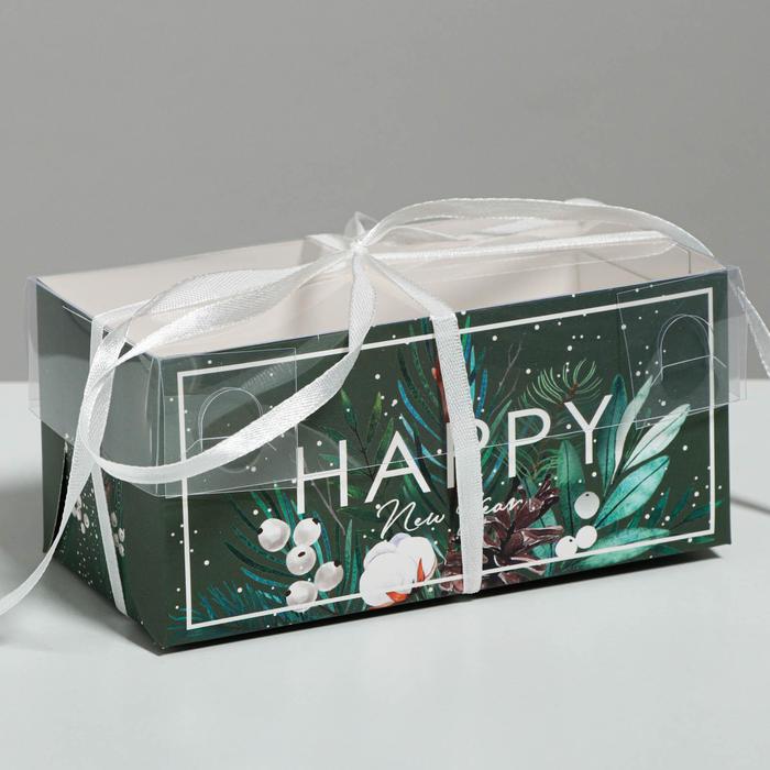 

Коробка для капкейка Happy New year, 16 х 8 х 7.5 см 5 шт., Разноцветный