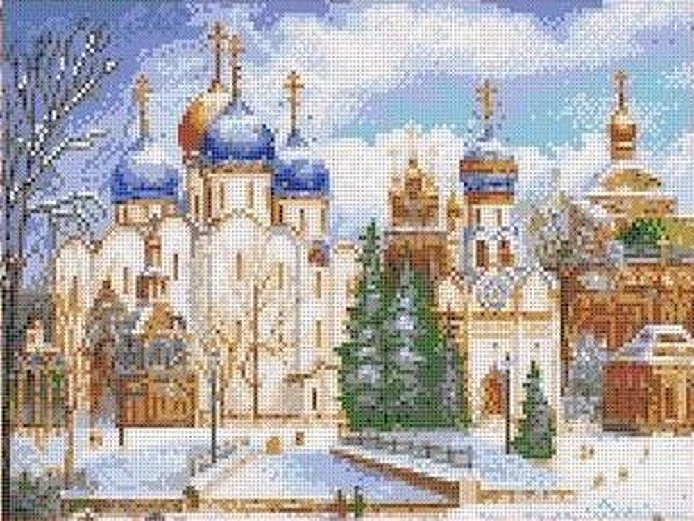 

Рисунок на ткани «Троице-Сергиева лавра»