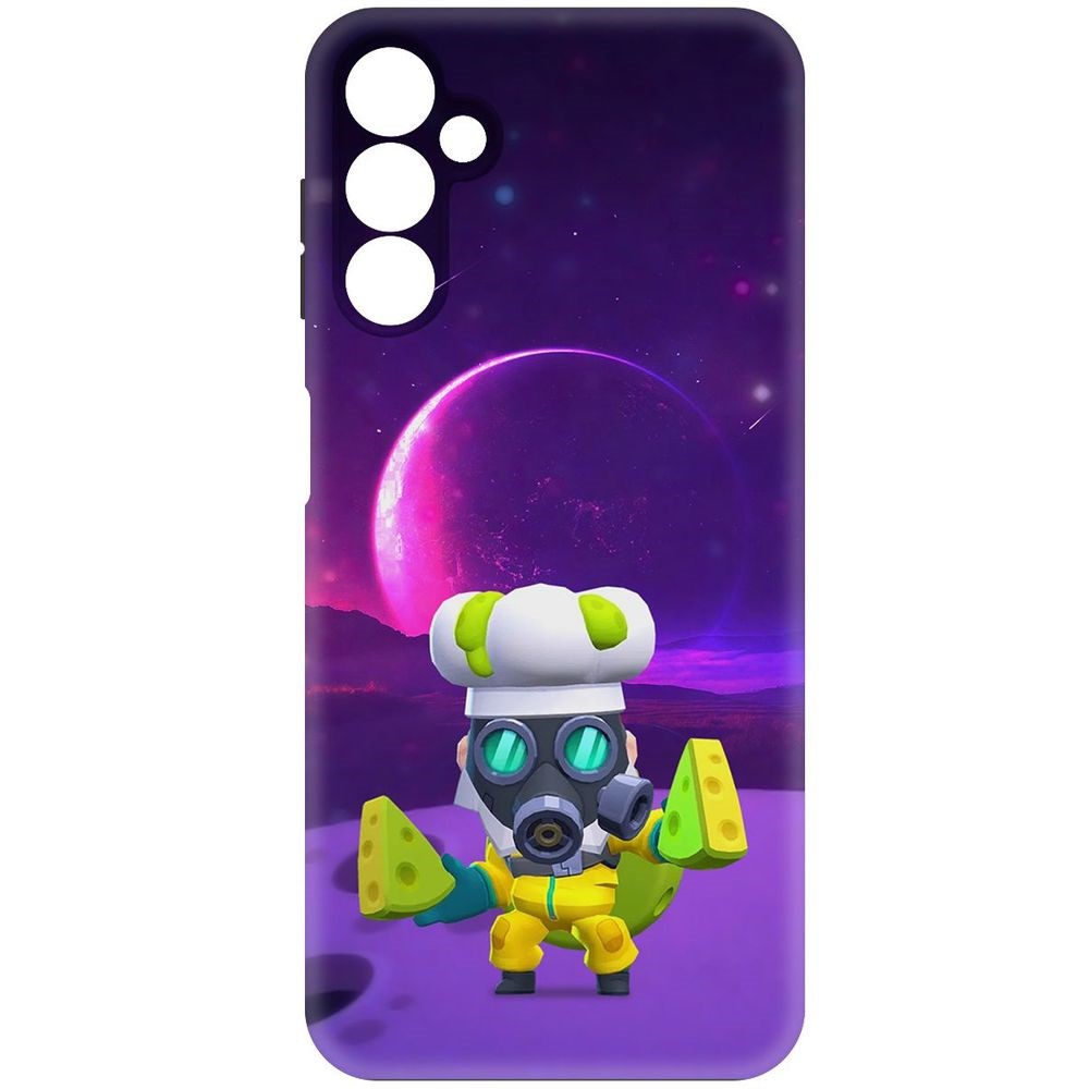 

Чехол-накладка Софт Brawl Stars - Майк с плесенью для Samsung Galaxy A14 4G (A145), Черный