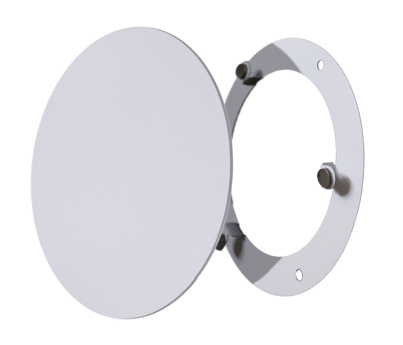 Решетка ВИЗИОНЕР стальная на магнитах круглая РДК-150 белая кошелек на магнитах серый