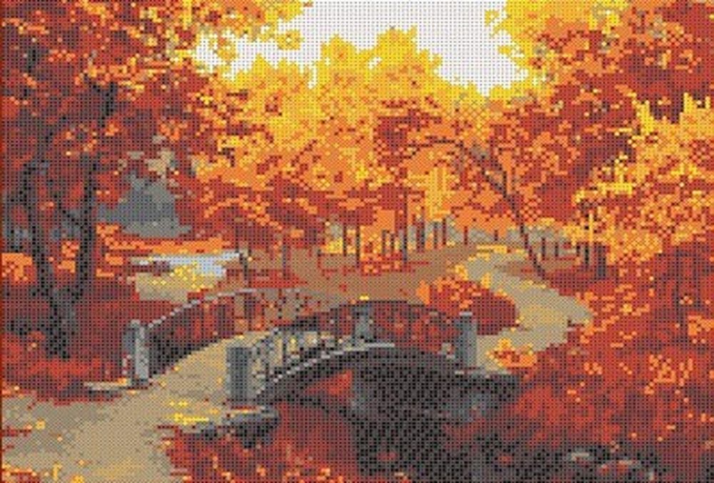 

Рисунок на ткани «Осенний парк»