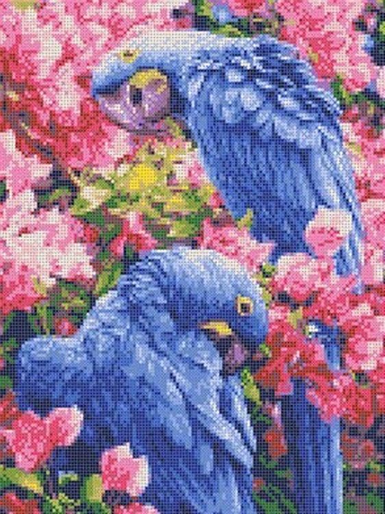 

Рисунок на ткани «Голубые Ара»