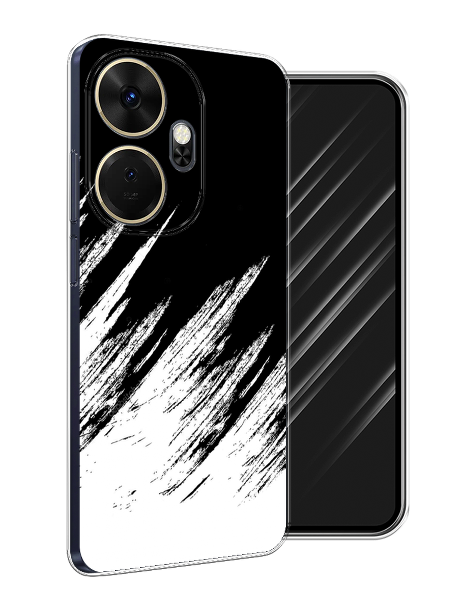 

Чехол Awog на Itel P55 Plus 4G "Черно белые брызги", Черный;белый;бежевый, 3201950-1