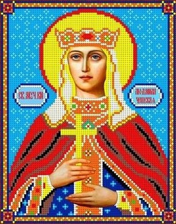 

Рисунок на ткани «Святая Людмила»