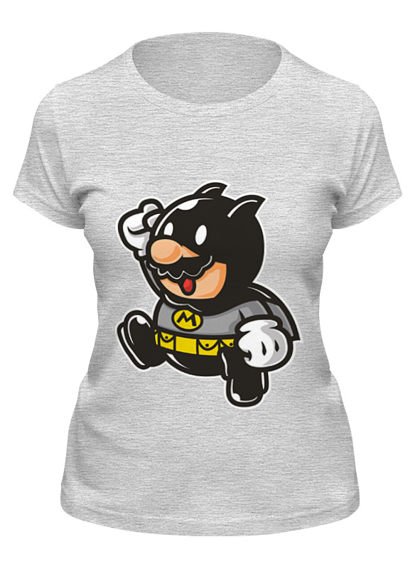 

Футболка женская Printio Batman x mario серая 2XL, Серый, Batman x mario