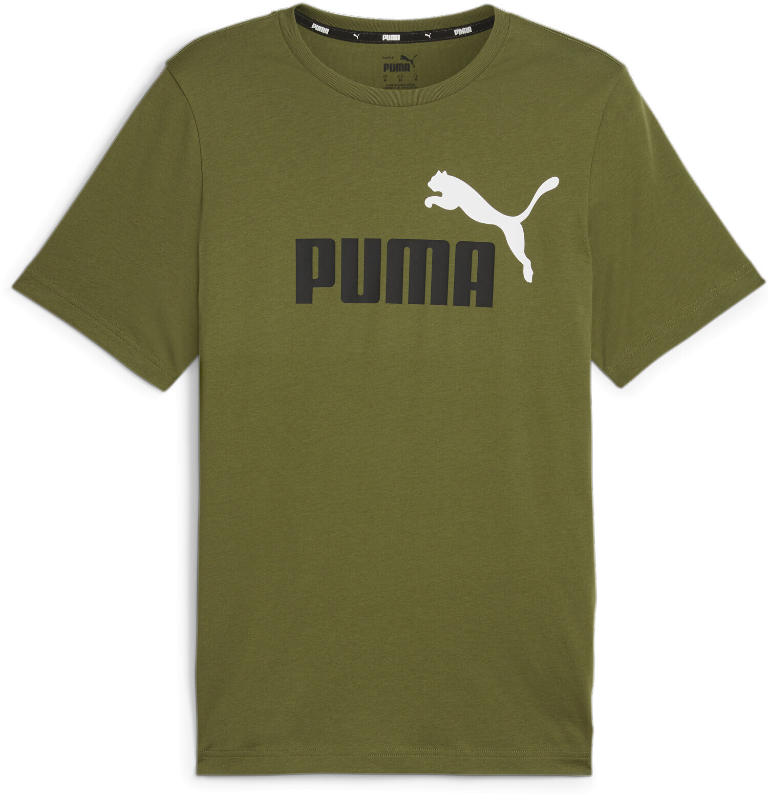 Футболка мужская PUMA ESS+ 2 Col Logo Tee зеленая M