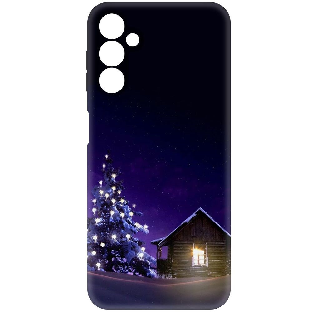 

Чехол-накладка Софт Зимний домик для Samsung Galaxy A14 4G (A145), Черный