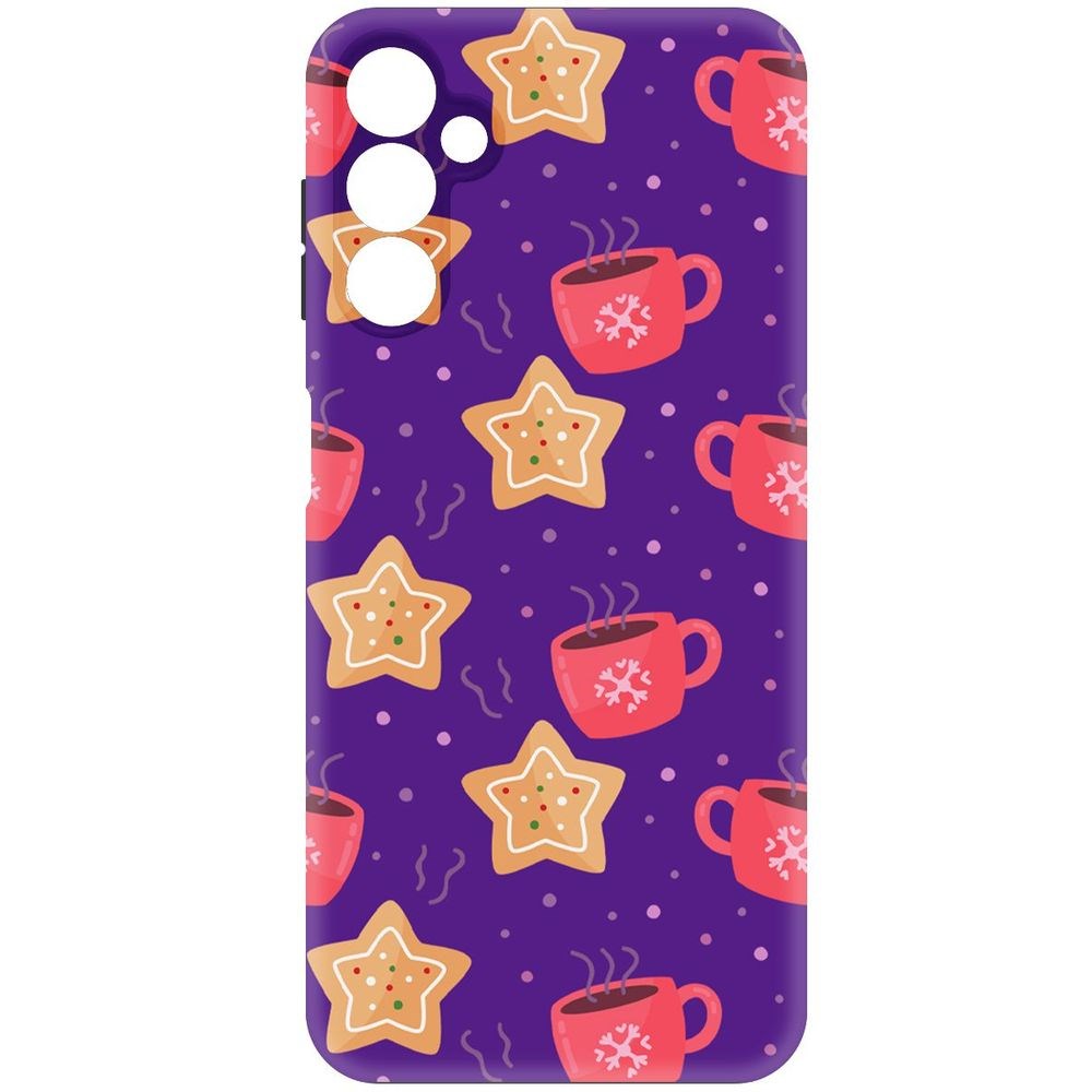 

Чехол-накладка Софт Зимний кофе для Samsung Galaxy A14 4G (A145), Черный