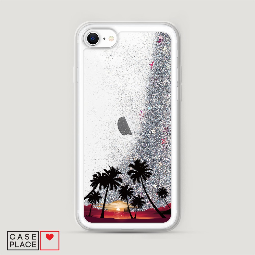 

Чехол Awog на Apple iPhone SE 2020 / Айфон SE 2020 "Закат и пальмы", Разноцветный, 12491-1