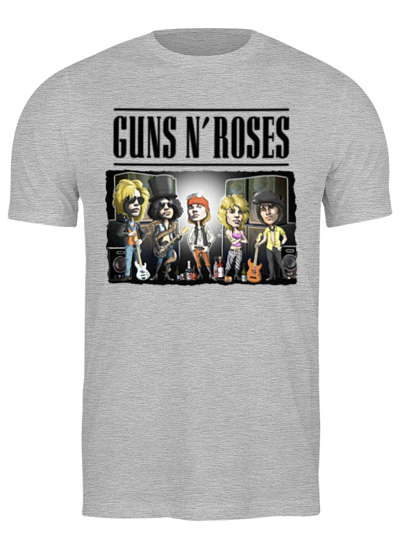 

Футболка мужская Printio Guns n' roses серая 2XL, Серый, Guns n' roses
