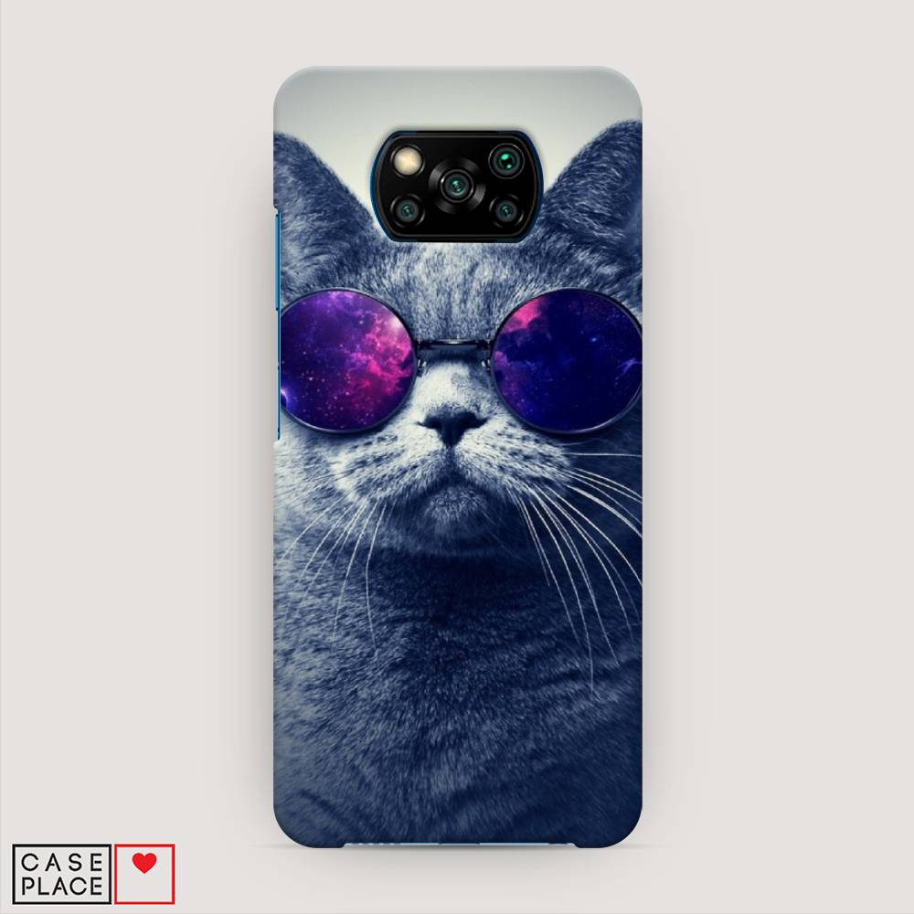 

Пластиковый чехол "Космический кот" на Xiaomi Poco X3 NFC, 39220-1
