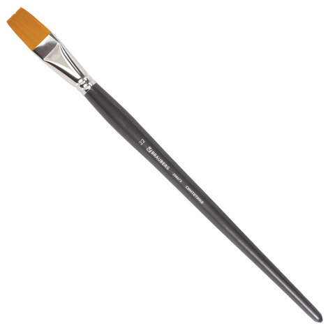 

Кисть художественная Brauberg Art Classic, синтетика жесткая, плоская, № 22, 200673, 2 шт, Черный