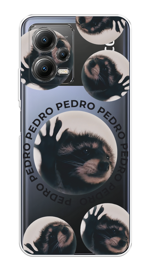 

Чехол на Xiaomi Poco X5 5G "Pedro енот", Черный;бежевый;прозрачный, 317950-1