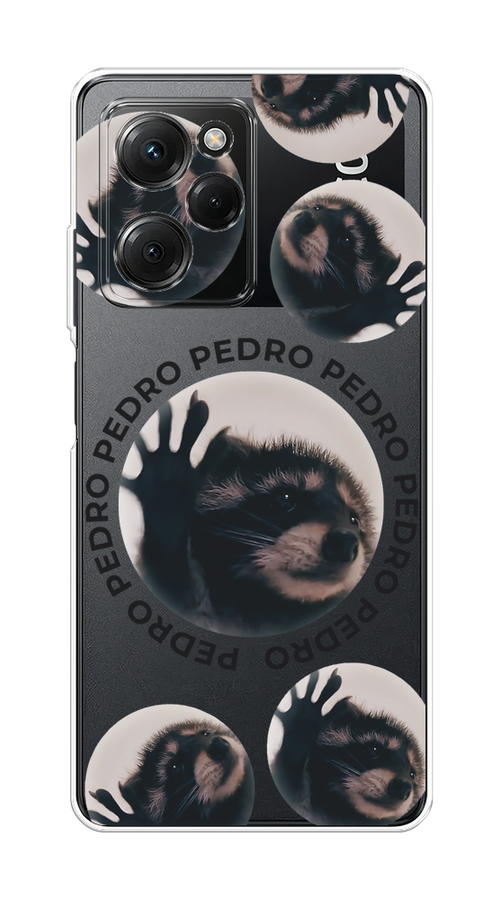 

Чехол на Xiaomi Poco X5 Pro 5G "Pedro енот", Черный;бежевый;прозрачный, 318050-1