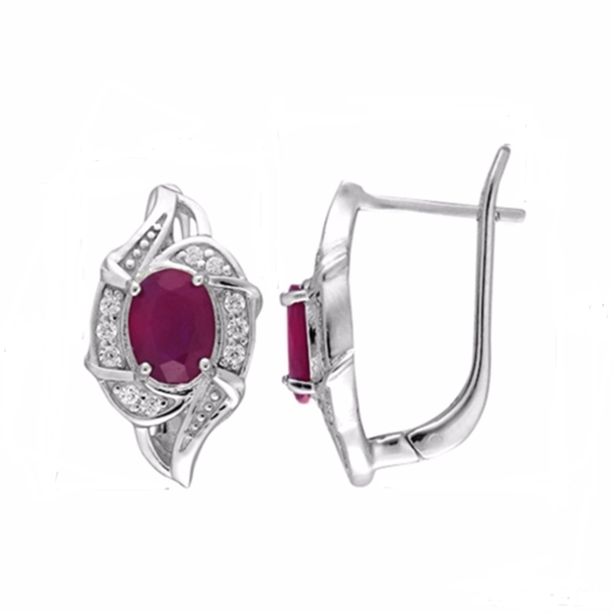 

Серьги из серебра Balex Jewellery 2405937070, рубин/фианит, 2405937070