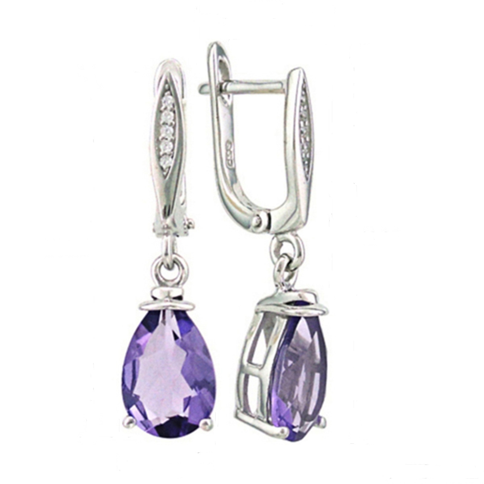 

Серьги из серебра Balex Jewellery 2405937073, аметист/фианит, 2405937073