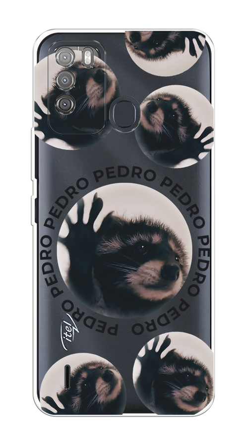 

Чехол на Itel Vision 1 Pro "Pedro енот", Черный;бежевый;прозрачный, 3200350-1
