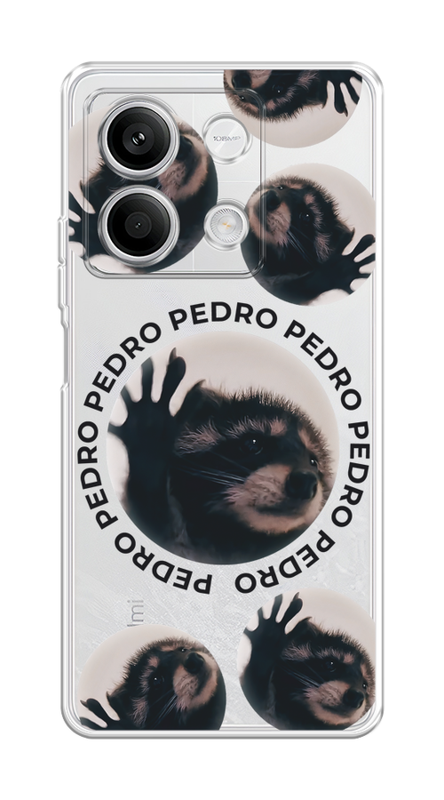

Чехол на Xiaomi Redmi Note 13 "Pedro енот", Черный;бежевый;прозрачный, 320050-1