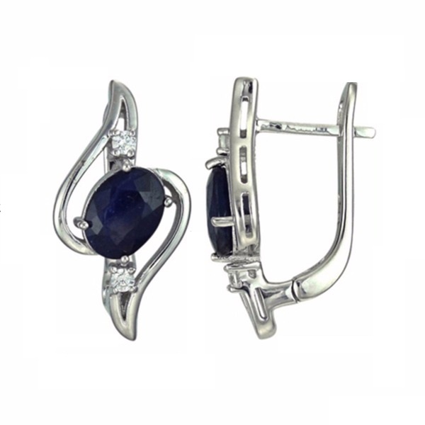 

Серьги из серебра Balex Jewellery 2405937094, сапфир/фианит, 2405937094