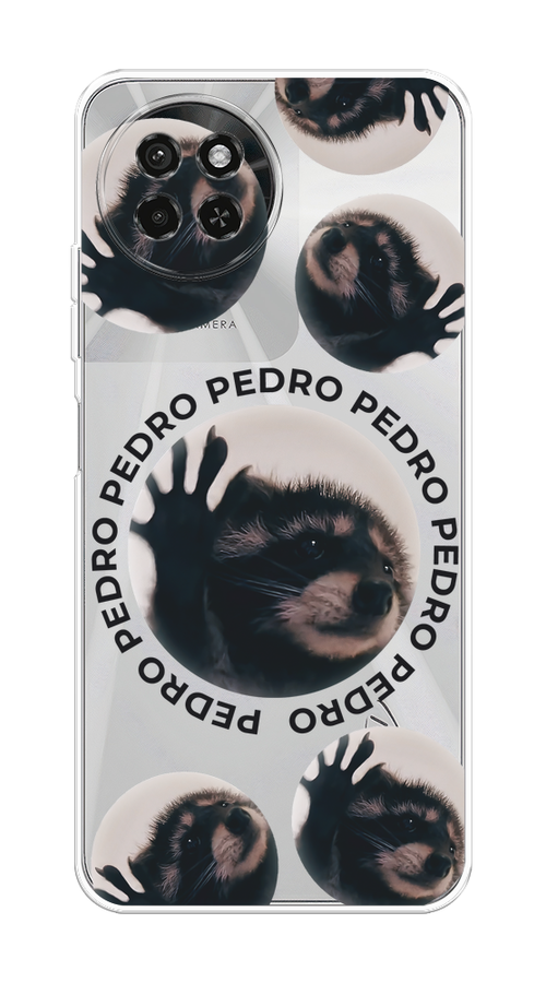 

Чехол на Itel S23 "Pedro енот", Черный;бежевый;прозрачный, 3201450-1