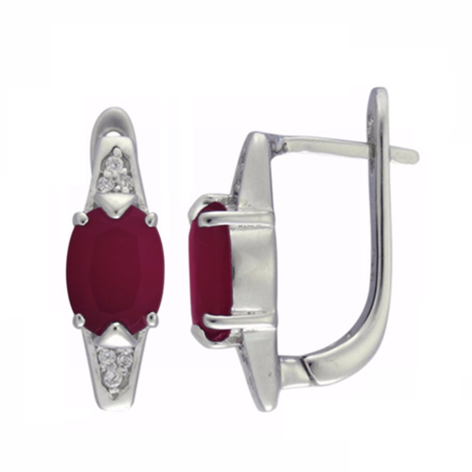 

Серьги женские из серебра Balex Jewellery 2405937105, рубин/фианит