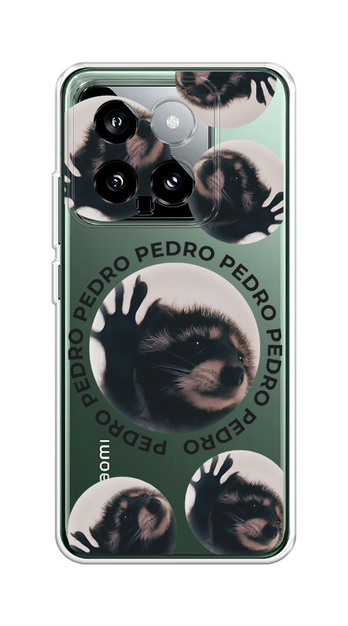 

Чехол на Xiaomi 14 "Pedro енот", Черный;бежевый;прозрачный, 320350-1