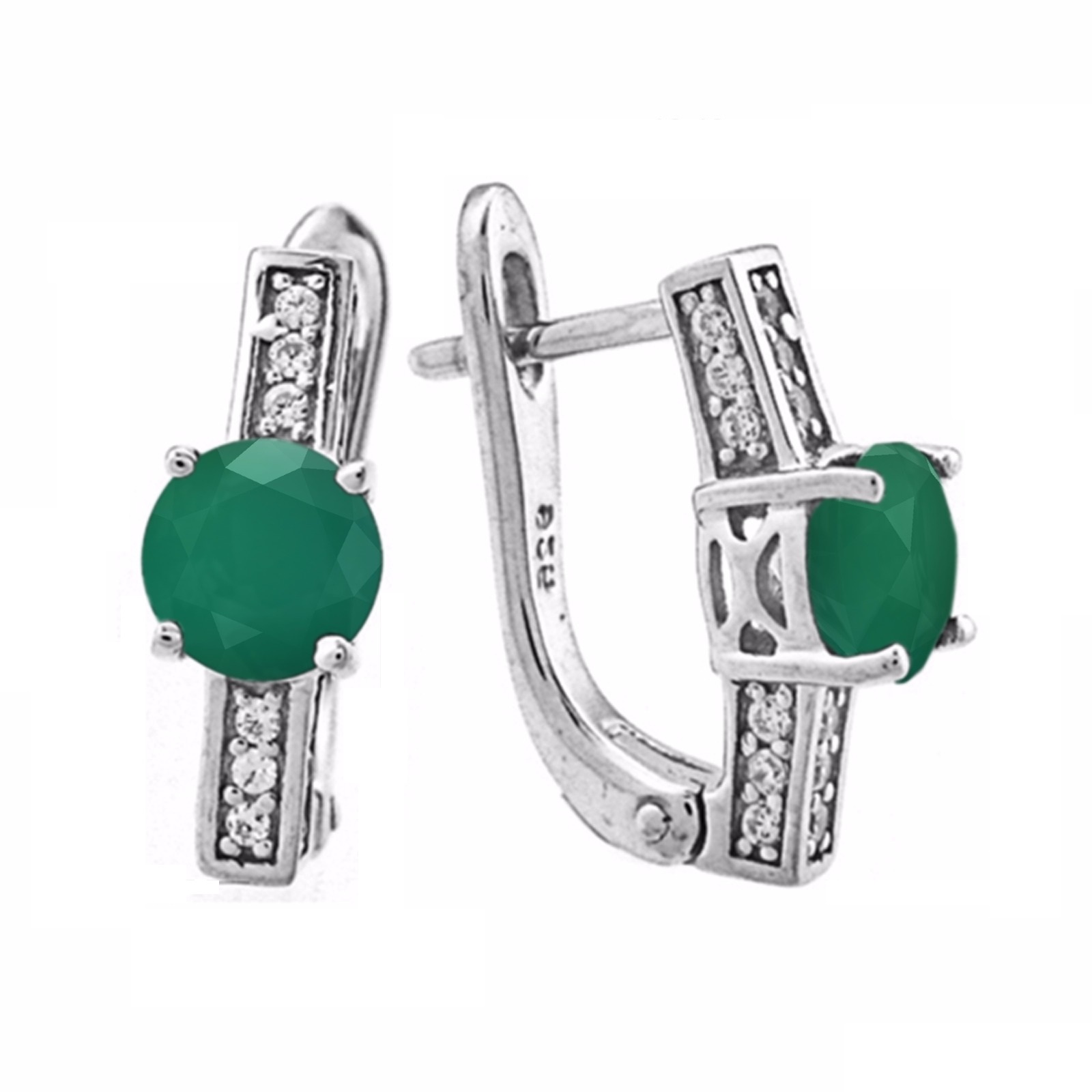 

Серьги из серебра Balex Jewellery 2405937136, изумруд/фианит, 2405937136
