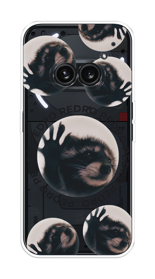 

Чехол на Nothing Phone 2a "Pedro енот", Черный;бежевый;прозрачный, 3300350-1