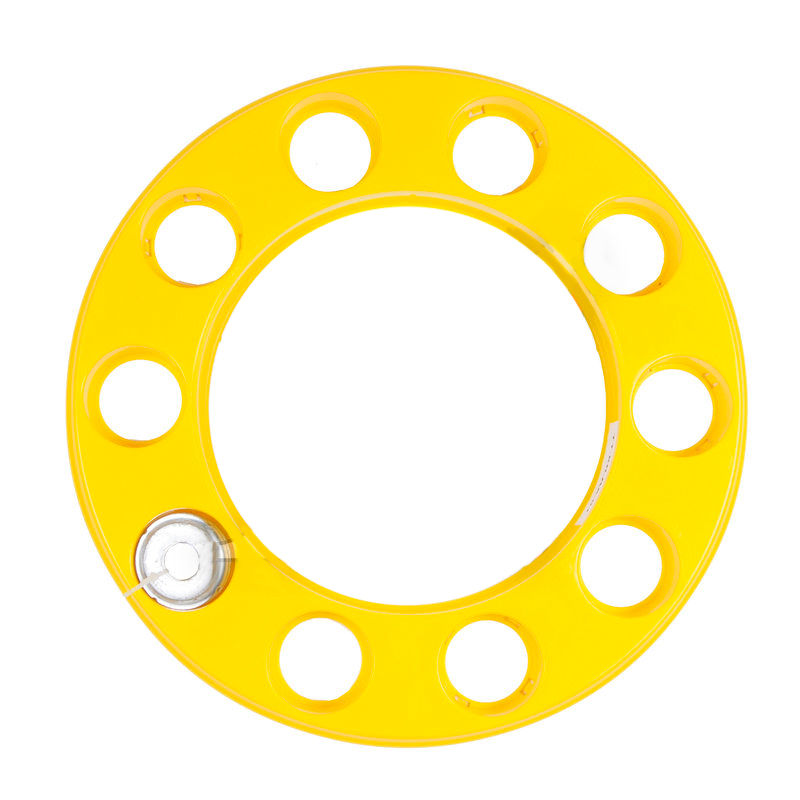 фото Колпак колеса r-22.5 переднего ободок на евродиск пластик (желтый) тт тт-кл-да-01 техно-трейд