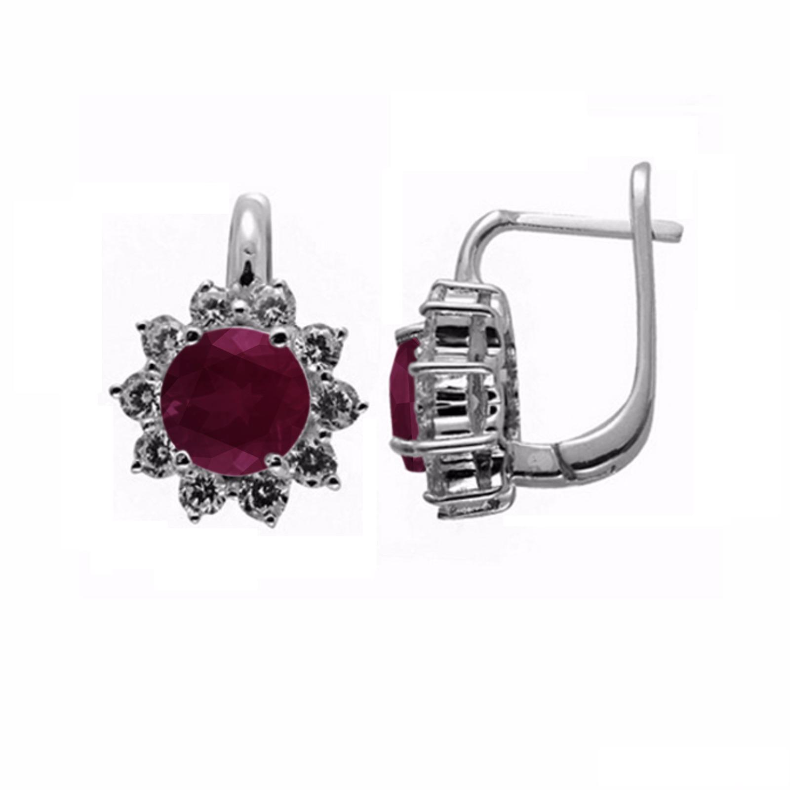 

Серьги из серебра Balex Jewellery 2405937193, рубин/фианит, 2405937193