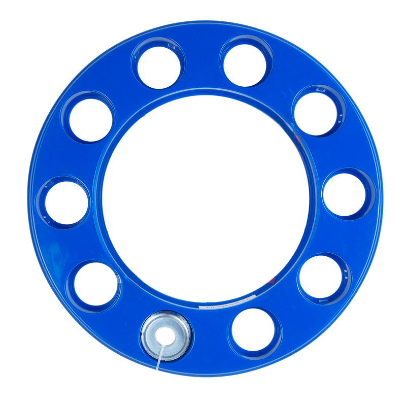 фото Колпак колеса r-22.5 переднего ободок на евродиск пластик (синий) тт тт-кл-да-04 техно-трейд