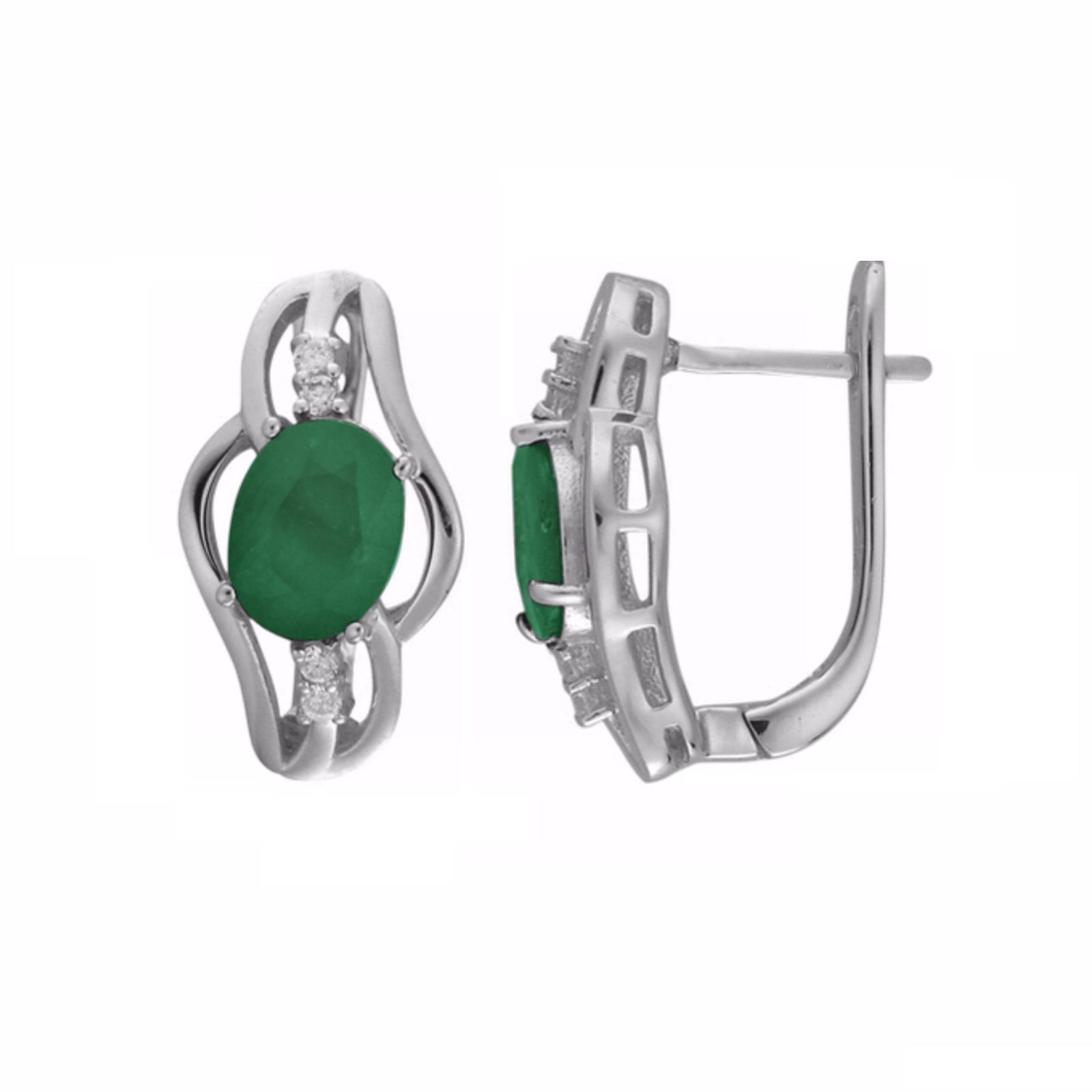 

Серьги из серебра Balex Jewellery 2405937216, изумруд/фианит, 2405937216