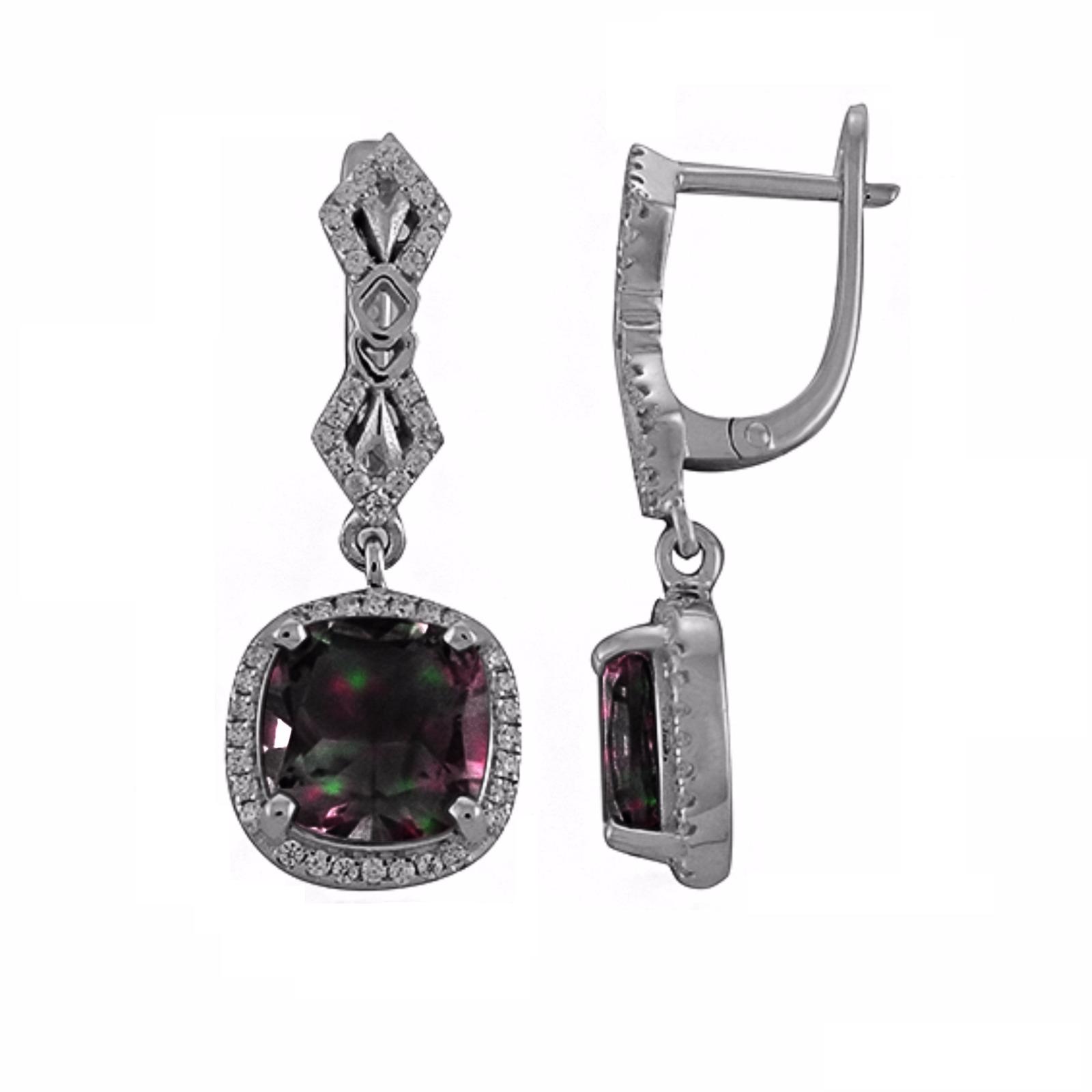 

Серьги женские из серебра Balex Jewellery 2405937218, кварц/фианит, 2405937218