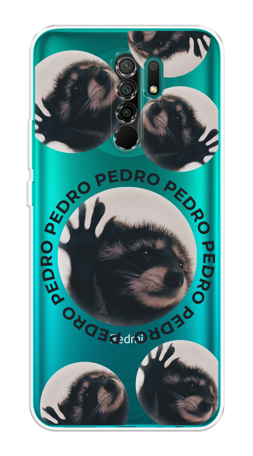 

Чехол на Xiaomi Redmi 9 "Pedro енот", Черный;бежевый;прозрачный, 38350-1
