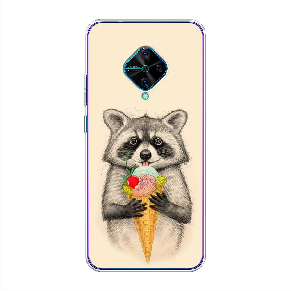

Чехол Awog на Vivo V17 "Енот с мороженым", Разноцветный, 261550-10