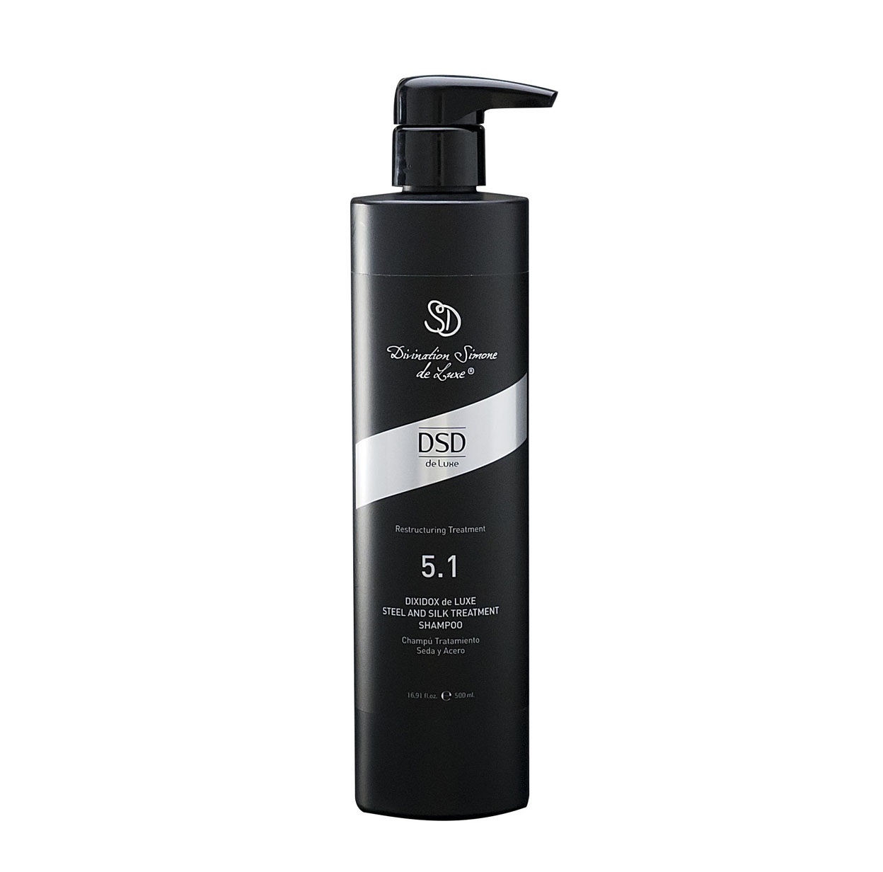 Шампунь DSD De Luxe Dixidox De Luxe 51 Steel And Silk Treatment Shampoo 500 мл шампунь floland premium silk keratin shampoo с кератином 530 мл