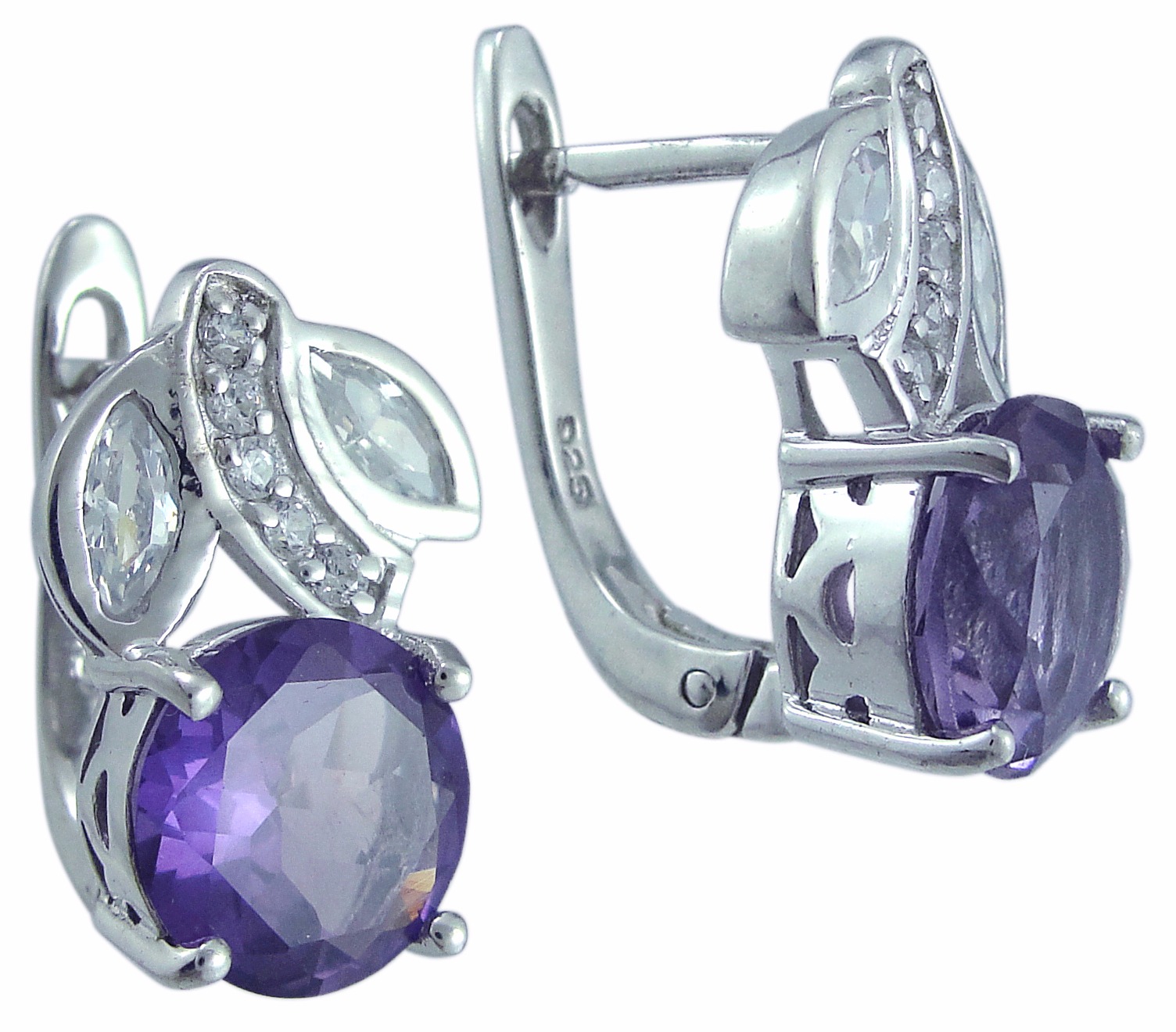 

Серьги из серебра Balex Jewellery 2405937304, александрит/фианит, 2405937304