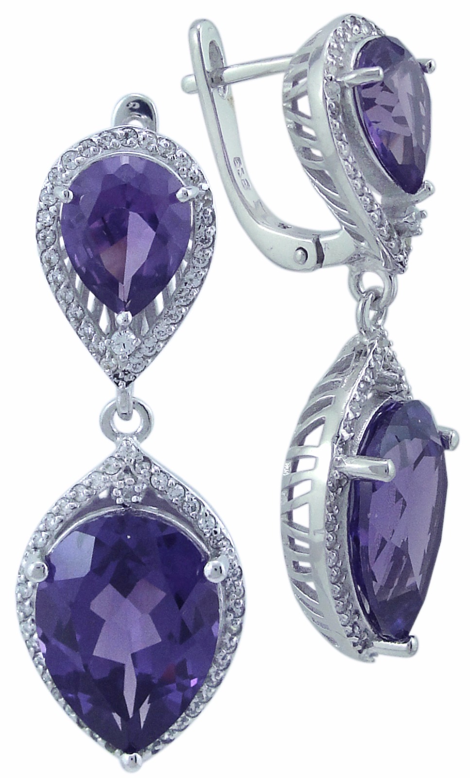 

Серьги женские из серебра Balex Jewellery 2405937314, александрит/фианит, 2405937314