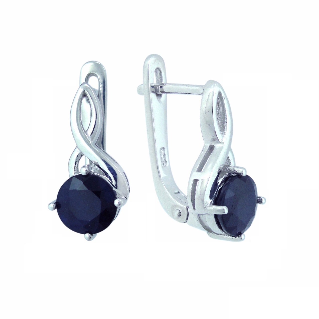 

Серьги женские из серебра Balex Jewellery 2405937351, сапфир, 2405937351
