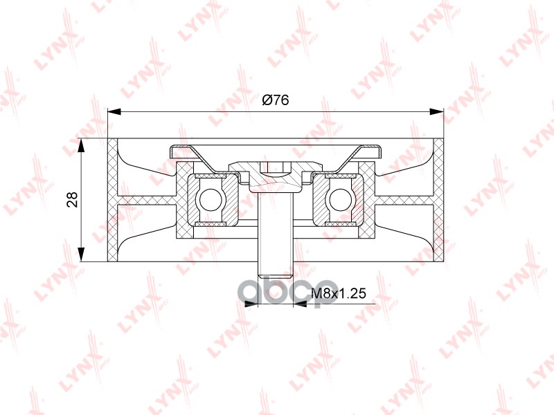 

Ролик Обводной Навесного Оборудования Pb-7218 Nsii0009540922 LYNXauto PB7218